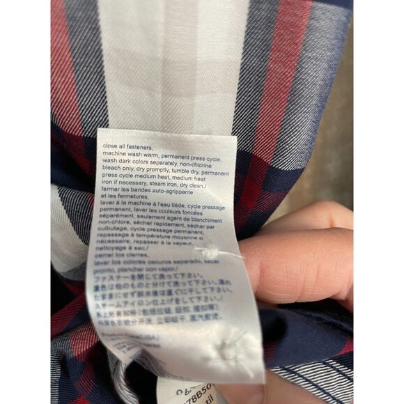 Tommy Hilfiger Tommy Tartan Men's Large Plaid Custom Fit Embroidery Casual - Picture 10 of 11